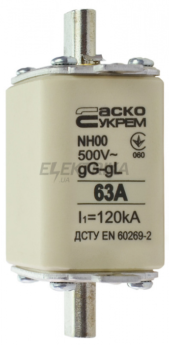 Запобіжник ножовий плавкий АСКО-УКРЕМ NH00 63A gG (A0050010013)