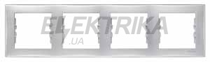 Рамка 4-постова горизонтальна Schneider Electric Sedna алюмінієва (SDN5800760)