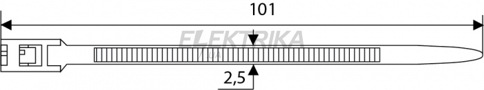 Хомут кабельний багаторазовий АСКО-УКРЕМ -100RRT (упак 100шт) (A0150090037)