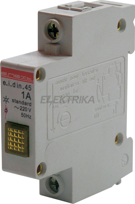 Індикатор на DIN-рейку eidin.stand.45.yellow, 230 В, жовтий