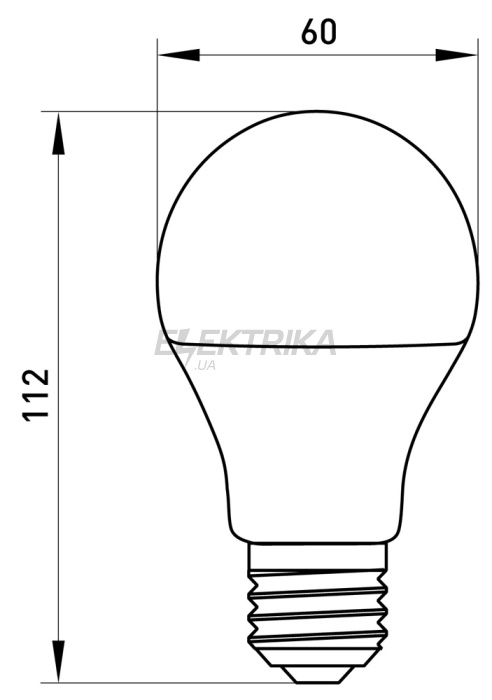 Лампа світлодіодна e.LED.lamp.stand.A60.E27.10.6500, 10Вт, 6500К 110лм/Вт (l0650804)