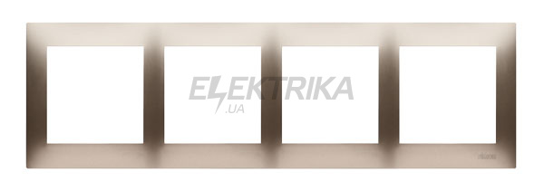 Рамка 4-поста Simon 54, золотий матовий, металізований