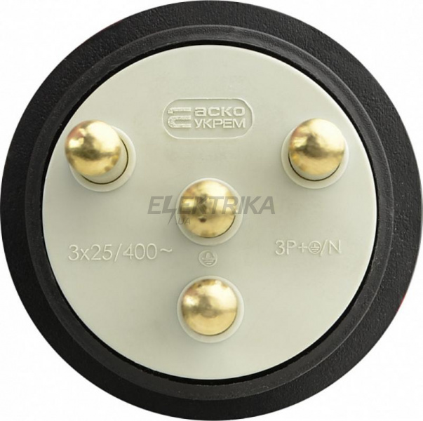 Вилка каучукова АСКО-УКРЕМ 3Р+PE 25А IP44 (A0250010003)