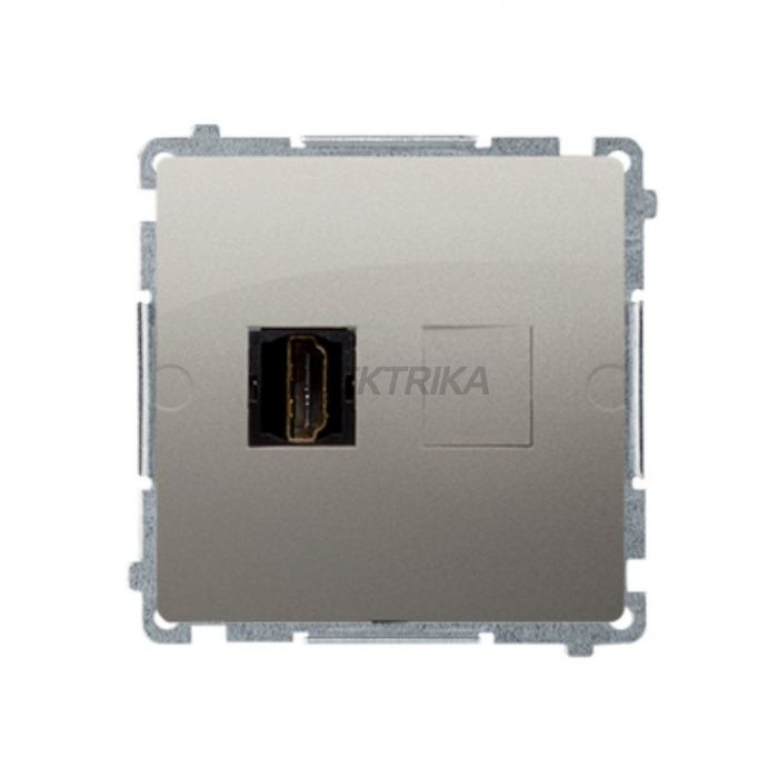 Розетка одинарна HDMI Simon Basic сатин (BMGHDMI.01/29)