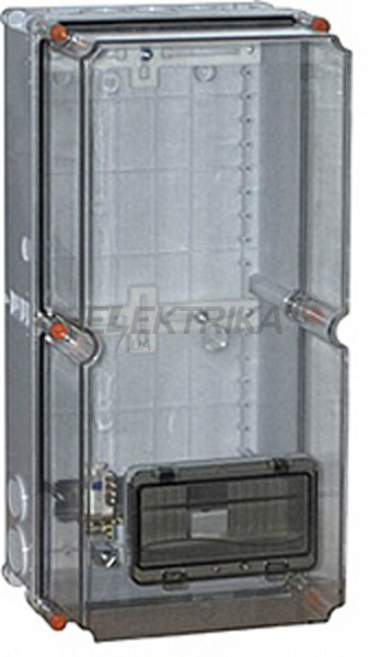Коробка монтажна пластикова ZP50 IP55 (505x250x204) з віконцем під 8-модулів