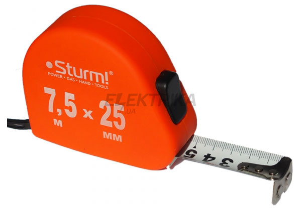 Рулетка Sturm, 7,5мх25мм Soft Touch