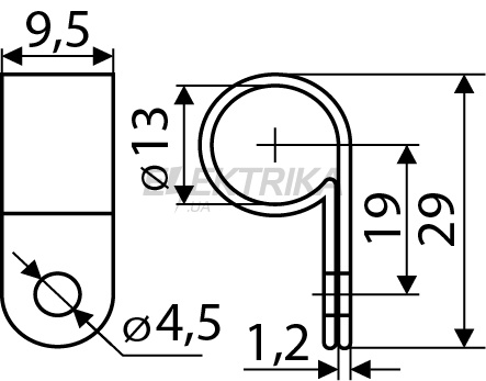Скоба кабельна АСКО-УКРЕМ 5/8R (упак 100шт) (A0150140007)