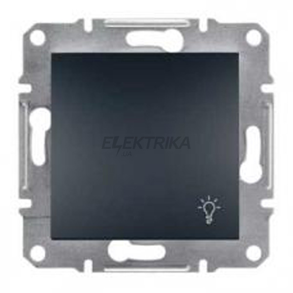 Вимикач "Світло" кнопковий Schneider Electric Asfora самозатискний антрацит (EPH0900171)