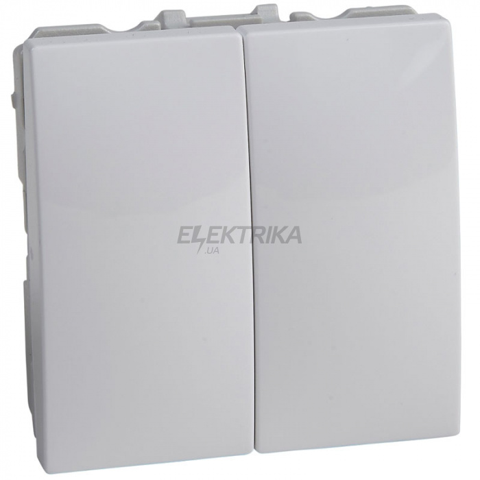 Вимикач двоклавішний (СХ.5) Schneider Electric Unica білий (MGU3.211.18)