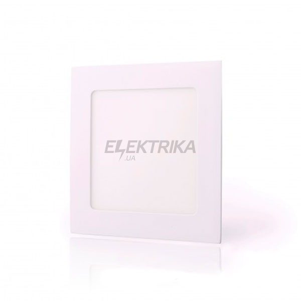 Світильник LED-S-150-9, 9Вт, 6400K, квадрат, що вбудовується 150x150мм