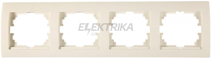 Рамка 4 посту горизонтальна Lezard Deriy б/вст крем (702-0300-149)