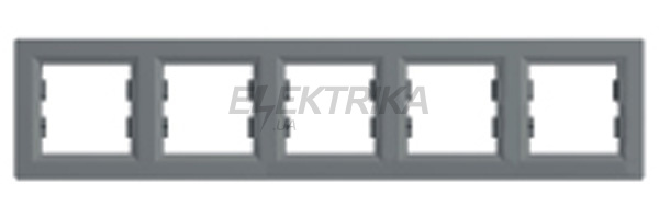 Рамка горизонтальна 5 постів Schneider Electric Asfora сталь (EPH5800562)