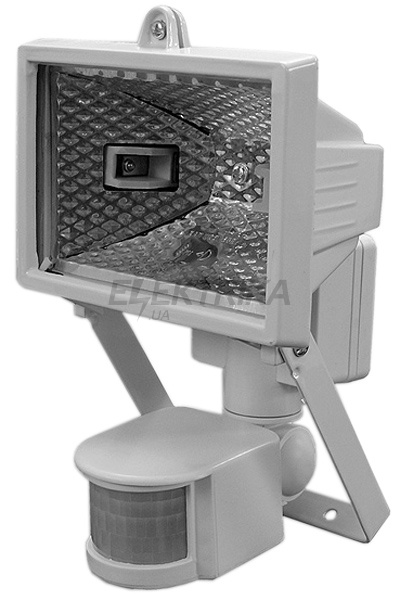 Прожектор e.halogen.move.150.white 150Вт, білий з датчиком руху