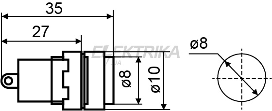 Сигнальна арматура АСКО-УКРЕМ AD22E-8DS 24V АC/DC синій (A0140030174)
