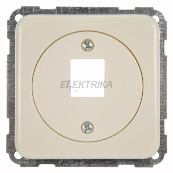 Корпус розетки для 1xRJ12/RJ45 типу keystone, слонова кістка