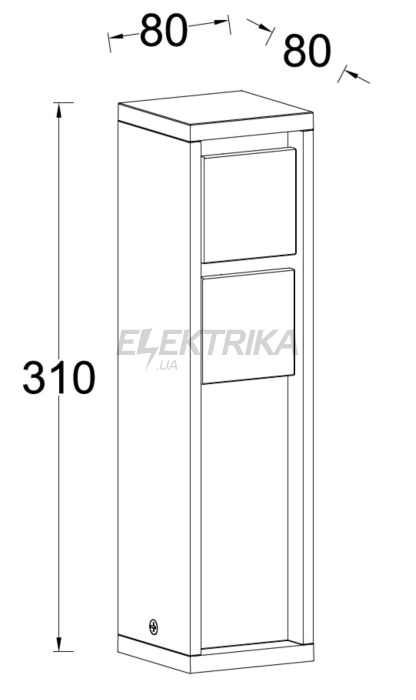 Стовпчик низький з розеткою вуличний LUTEC Mains 9702201012 Architectural (51569)