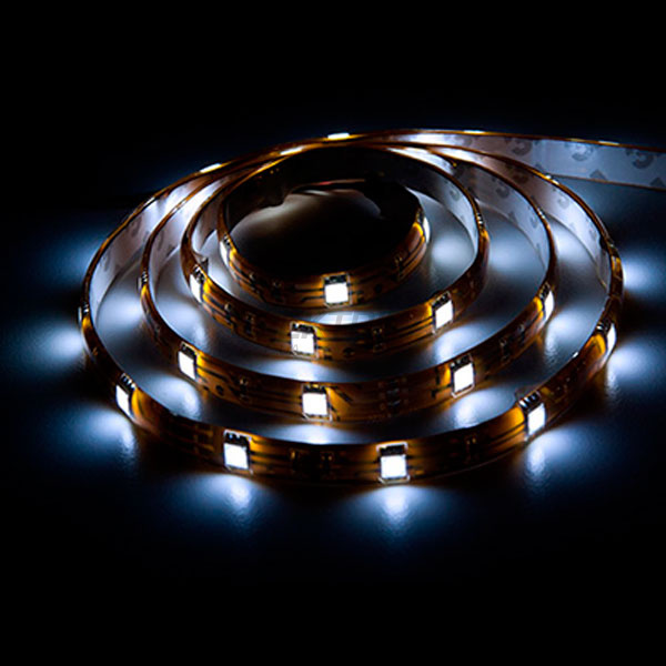 Стрічка світлодіодна LS607/LED-RL 30SMD(5050)/m 7,2W/m 12V 5m-10-0.22mm RGB на білому IP65 (блістер)