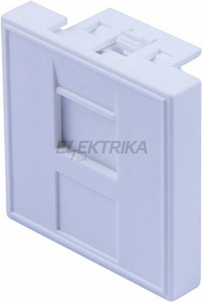Адаптер інформаційної розетки RJ-45 UTP KAT 5e зі шторкою 2 модулі 45X45