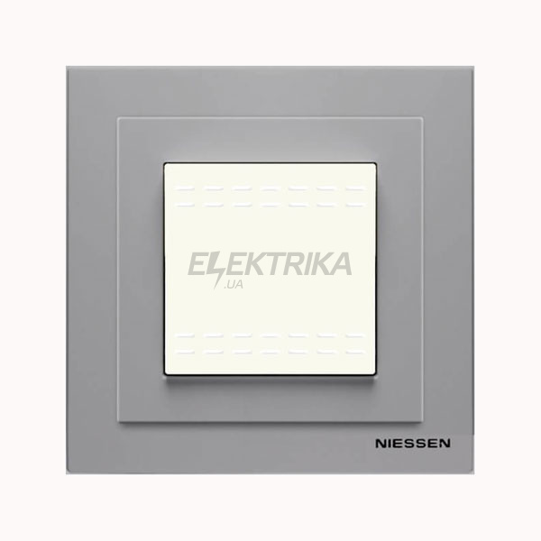 Рамка 1-постова з кришкою Zenit N3271 GR, сірий
