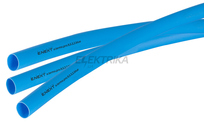 Термоусаджувальна трубка з клейовим шаром e.termo.pro.9,5.3,2.blue, 9,5/3,2, 1м, синя (p092028)