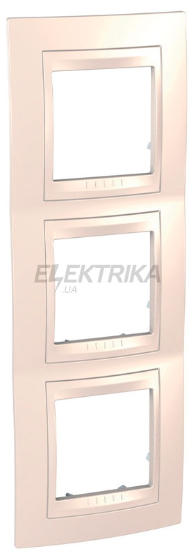 Рамка вертикальна 3 поста Schneider Electric Unica слонова кістка (MGU6.006V.25)