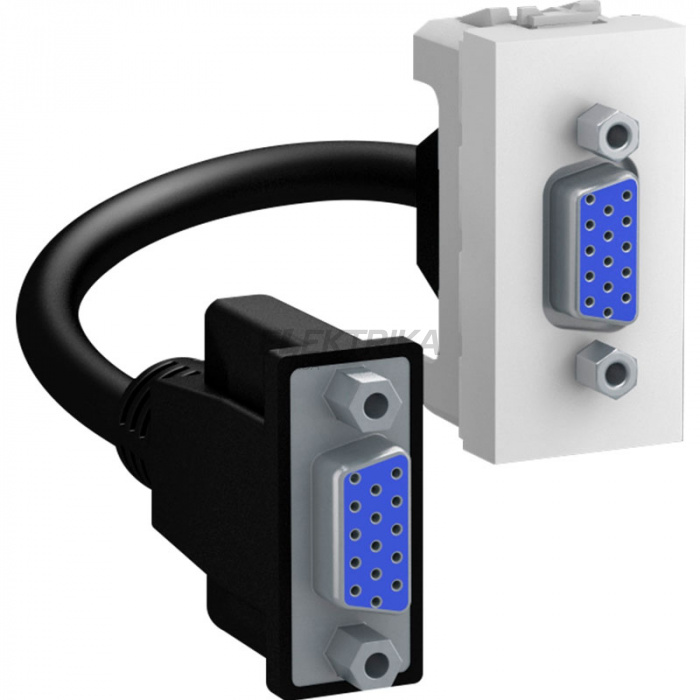 Розетка HD15 (VGA) Schneider Electric Unica 1 модуль білий (MGU3.432.18)
