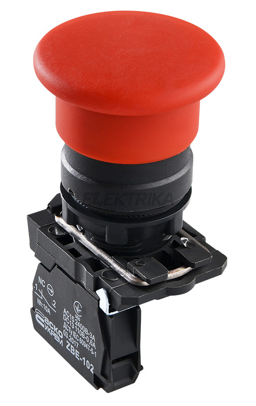 Кнопка "грибок" "Стоп" АСКО-УКРЕМ TB5-AC42 (d 40 мм) червоний (A0140010168)