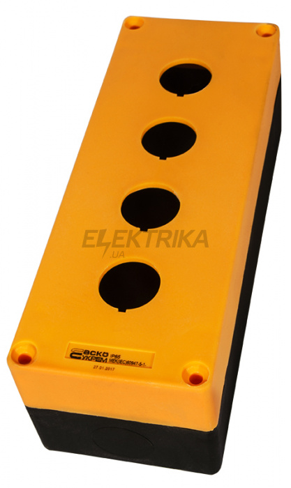 Корпус посту 4-місний АСКО-УКРЕМ HJ9-4 жовтий (A0140020040)