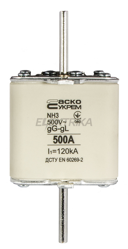Запобіжник ножовий плавкий АСКО-УКРЕМ NH3 500A gG (A0050010040)