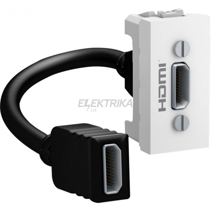 Розетка HDMI Schneider Electric Unica 1 модуль білий (MGU3.430.18)