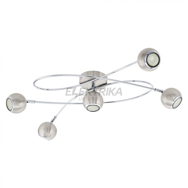 Люстра стельова "Locanda" 5х3Вт GU10 LED, нікель матовий/хром, 94251