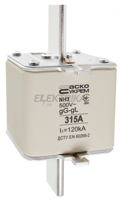 Запобіжник ножовий плавкий АСКО-УКРЕМ NH3 315A gG (A0050010038)