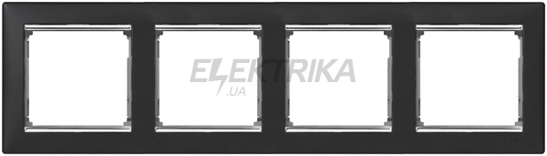 Рамка горизонтальна, ноктюрн/срібний штрих, 4-постова, Valena