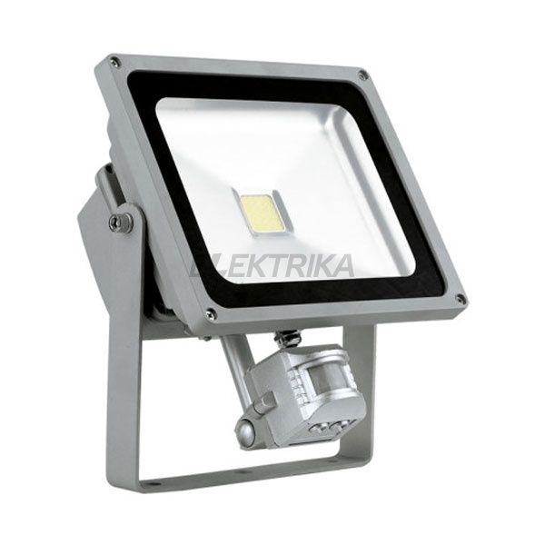 Прожектор "Faedo", 1х30Вт LED IP44, сріблястий, з датчиком руху, 93478