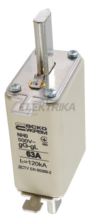 Запобіжник ножовий плавкий АСКО-УКРЕМ NH0 63A gG (A0050010022)