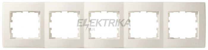 Рамка 5 постів горизонтальна Lezard Lesya б/вст крем (705-0300-150)