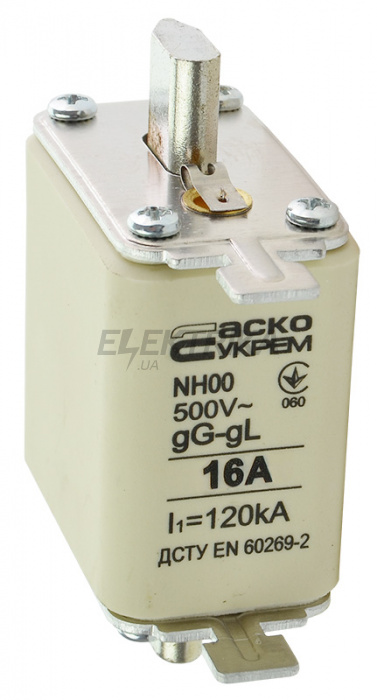 Запобіжник ножовий плавкий АСКО-УКРЕМ NH00 16A gG (A0050010008)