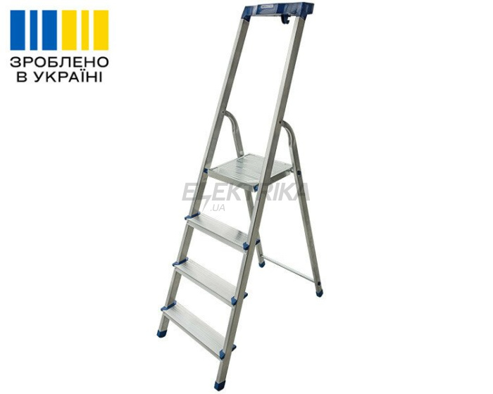 Алюмінієва одностороння стрем’янка 4 сходинки VIRASTAR NOVA PLUS(VSN124)