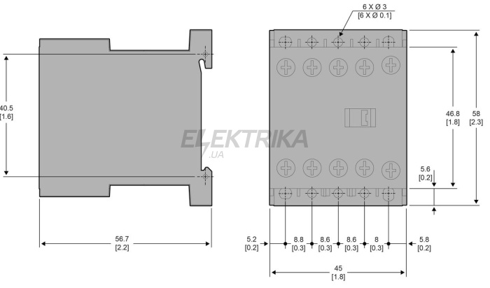 КОНТАКТОР TESYS K 3P 9A НВ ~24В ГВИНТ (LC1K0910B7)