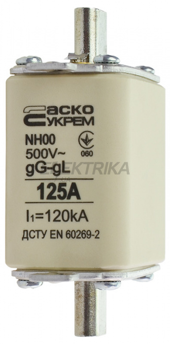 Запобіжник ножовий плавкий АСКО-УКРЕМ NH00 125A gG (A0050010016)