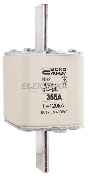 Запобіжник ножовий плавкий АСКО-УКРЕМ NH2 355A gG (A0050010044)