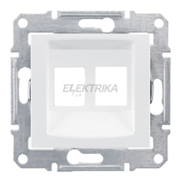 Супорт для конекторів 2м AMP MOL КАТ5Е 6UTP Schneider Electric Sedna білий (SDN4400621)