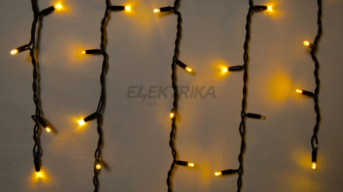 Гірлянда зовнішня DELUX ICICLE 75LED 2x0.7m жовтий/чорний IP44 EN (90016591)