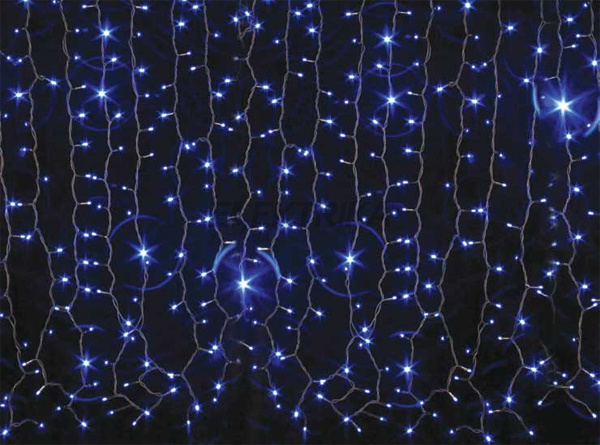 Гірлянда зовнішня Curtain 912LED 2x3 синій/чорний IP44