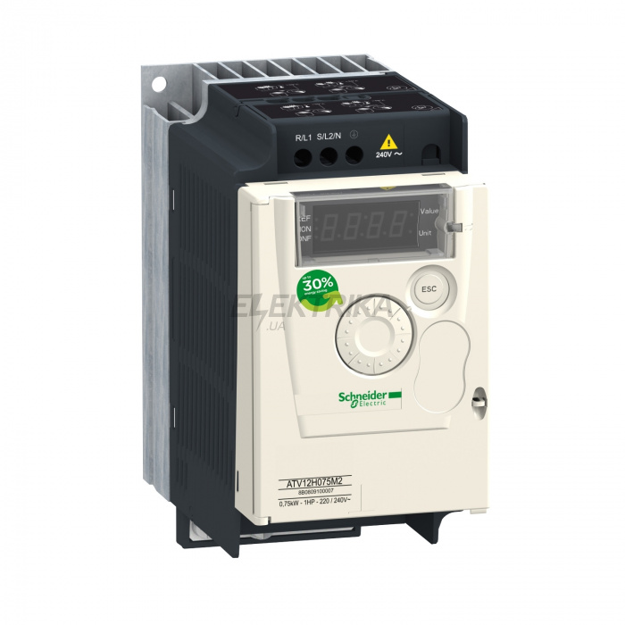 Привід із регульованою частотою обертання Schneider Electric Перетворювач частоти ATV12 0.55кВт 240В 1ф ATV12H055M2