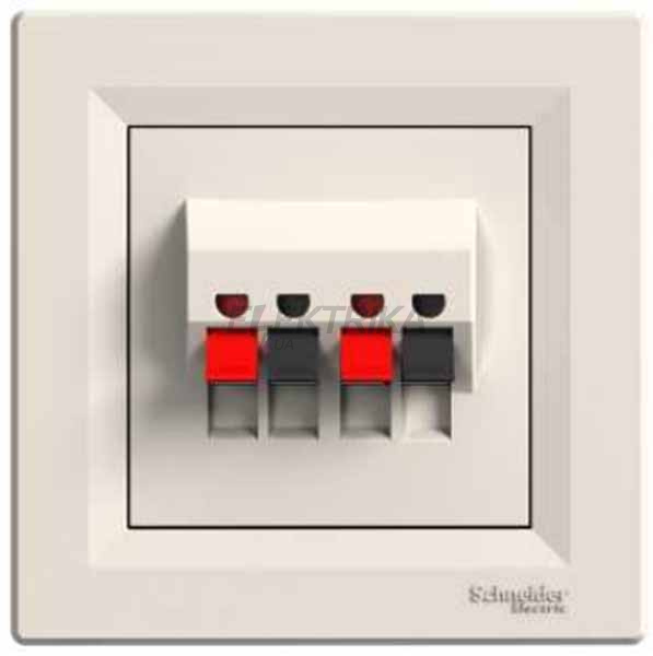 Аудіорозетка Schneider Electric Asfora 2 модуля кремовий (EPH5700123)