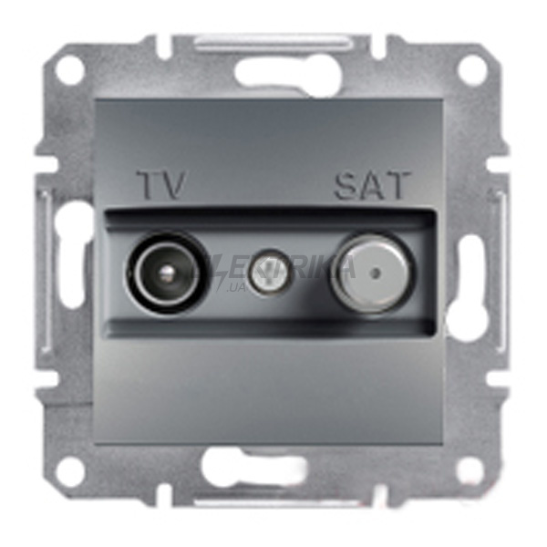Розетка TV-SAT кінцева Schneider Electric Asfora 1дб сталь (EPH3400162)