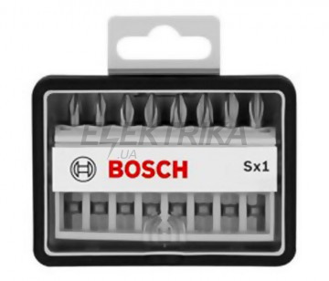 Набір Robust Line із 8 насадок-біт Sx Extra Hart 49 мм, 8 шт.