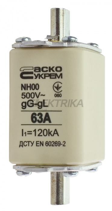 Запобіжник ножовий плавкий АСКО-УКРЕМ NH00 63A gG (A0050010013)
