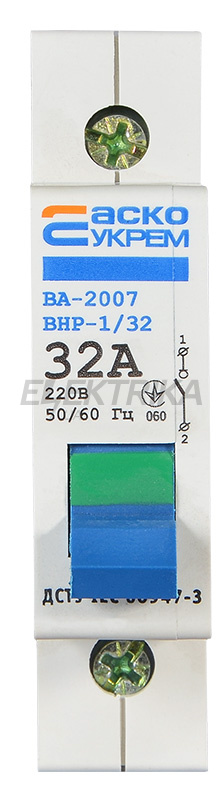 Вимикач-роз'єднувач АСКО-УКРЕМ ВА-2007 ВРН 1р 32А (A0010070011)